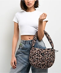 Vans Katie Quilted Leopard Brown Tote Bag
