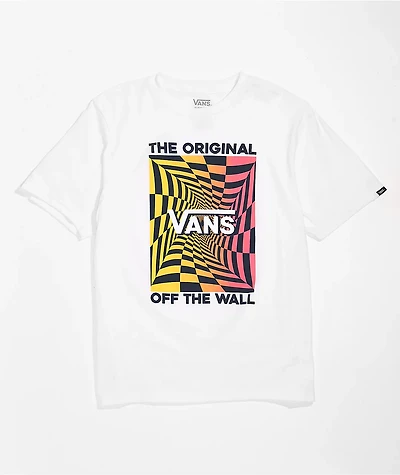 Vans Kids' OTW Gradient Checkerboard White T-Shirt