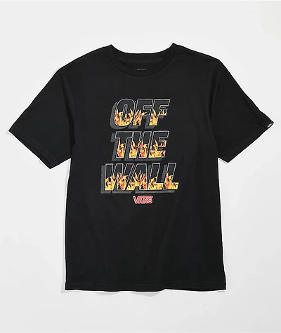 Vans Kids Digi Flames Black T-Shirt