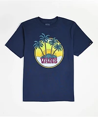 Vans Kids Four Palm Island Navy T-Shirt