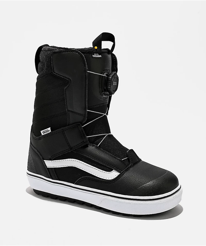 Vans Kids Juvie Linerless Black & White Snowboard Boots 2026