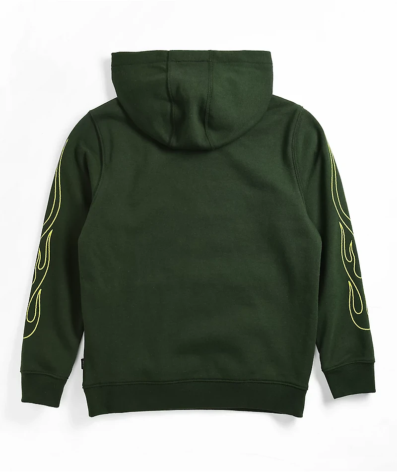 Vans Kids Neon Flames Green Hoodie