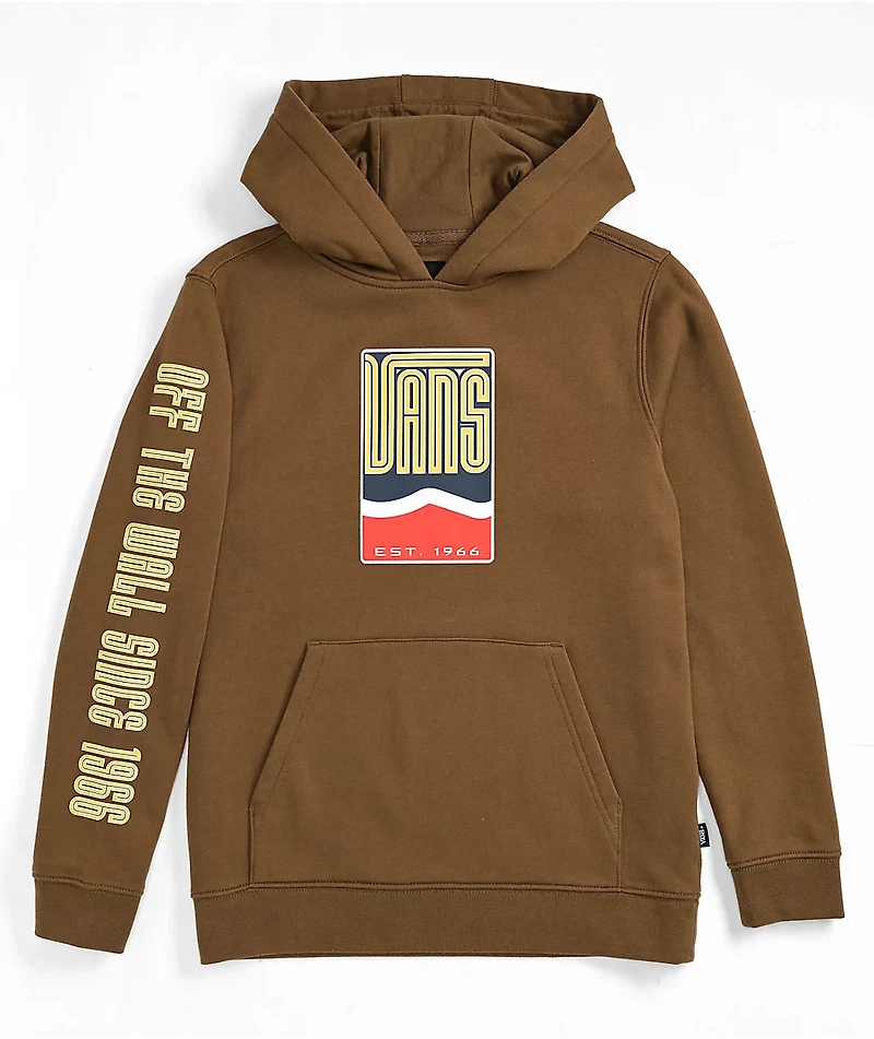 Vans Kids Sidestripe Stack Brown Hoodie