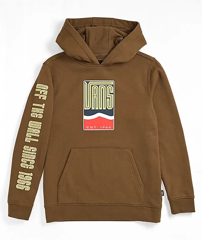 Vans Kids Sidestripe Stack Brown Hoodie