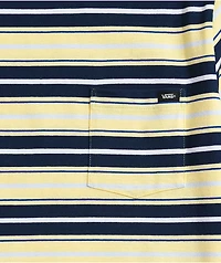 Vans Kids Stripe Blue & Yellow Pocket T-Shirt