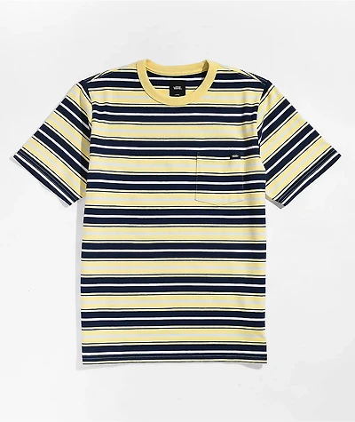 Vans Kids Stripe Blue & Yellow Pocket T-Shirt