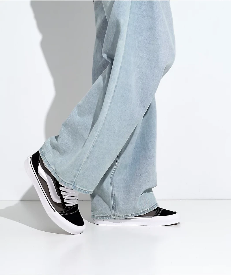 Vans Knu Skool 2 Tone Black & Grey Skate Shoes