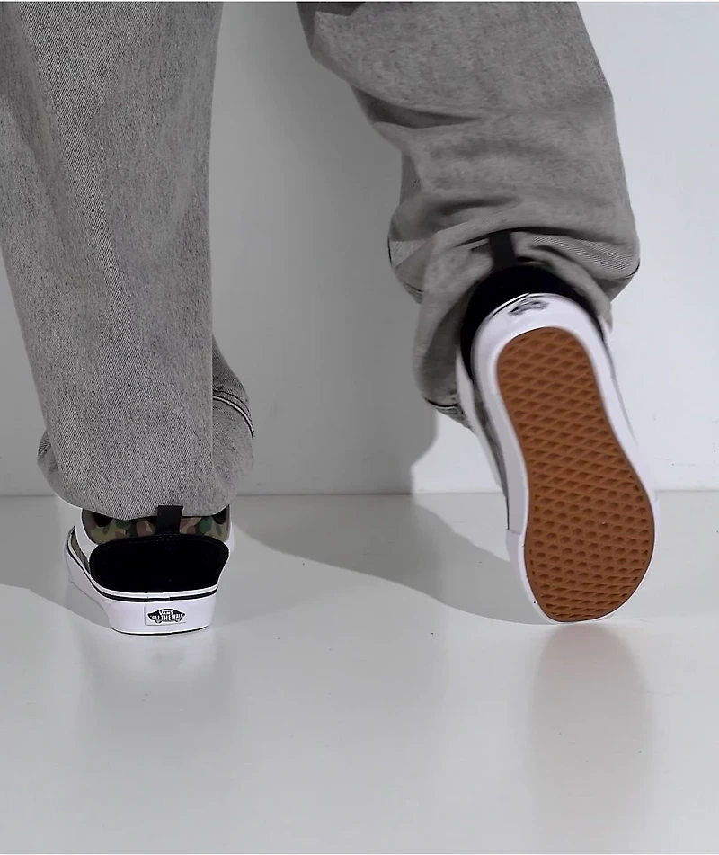 Vans Knu Skool Black & Camo Skate Shoes