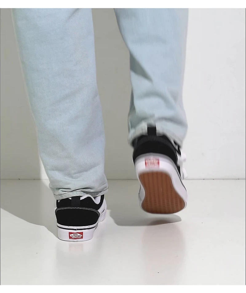 Vans Knu Skool Black & White Skate Shoes
