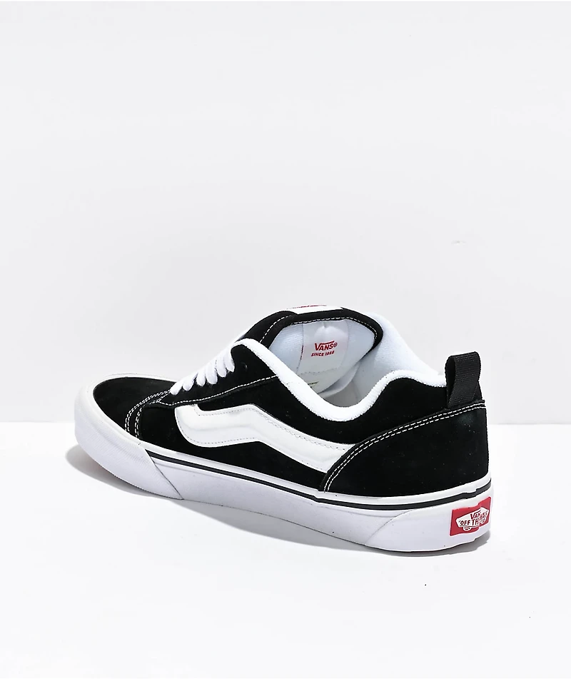 Vans Knu Skool Black & White Skate Shoes