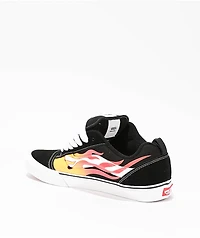 Vans Knu Skool Flame Black & Red Skate Shoes