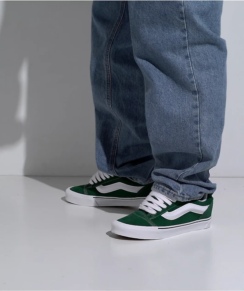 Vans Knu Skool Green & White Skate Shoes