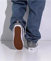 Vans Knu Skool Grey & White Skate Shoes