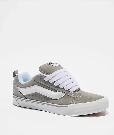 Vans Knu Skool Grey & White Skate Shoes