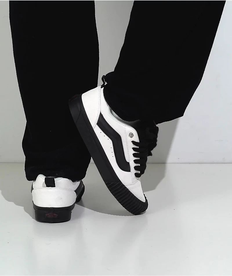 Vans Knu Skool The Shadows White & Black Skate Shoes