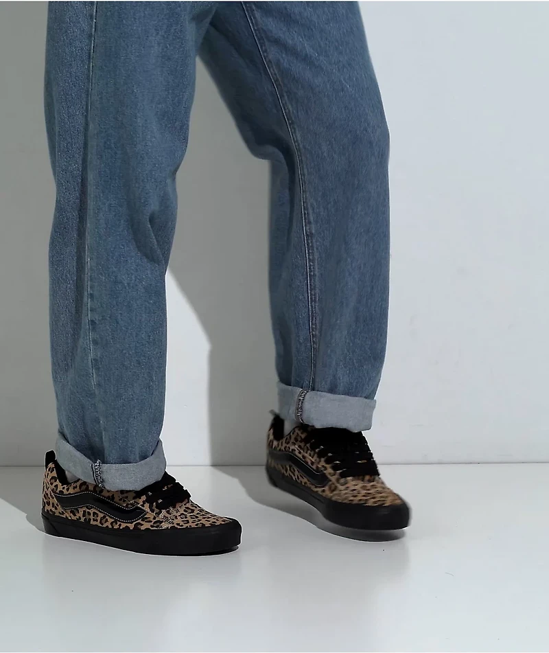 Vans Knu Skool Leopard & Black Skate Shoes