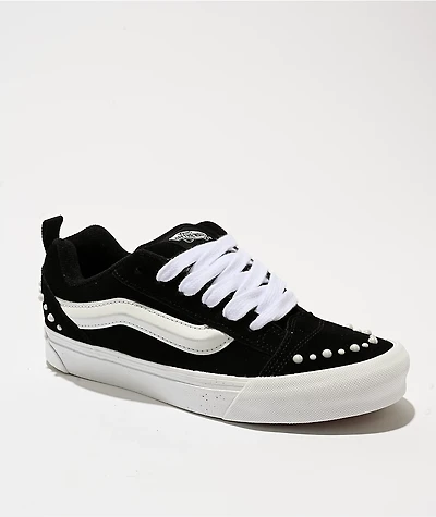 Vans Knu Skool Pearls Black & White Skate Shoes