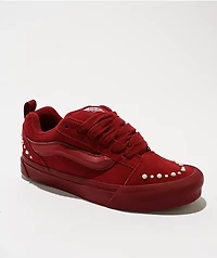 Vans Knu Skool Pearls Bordeaux Red Skate Shoes