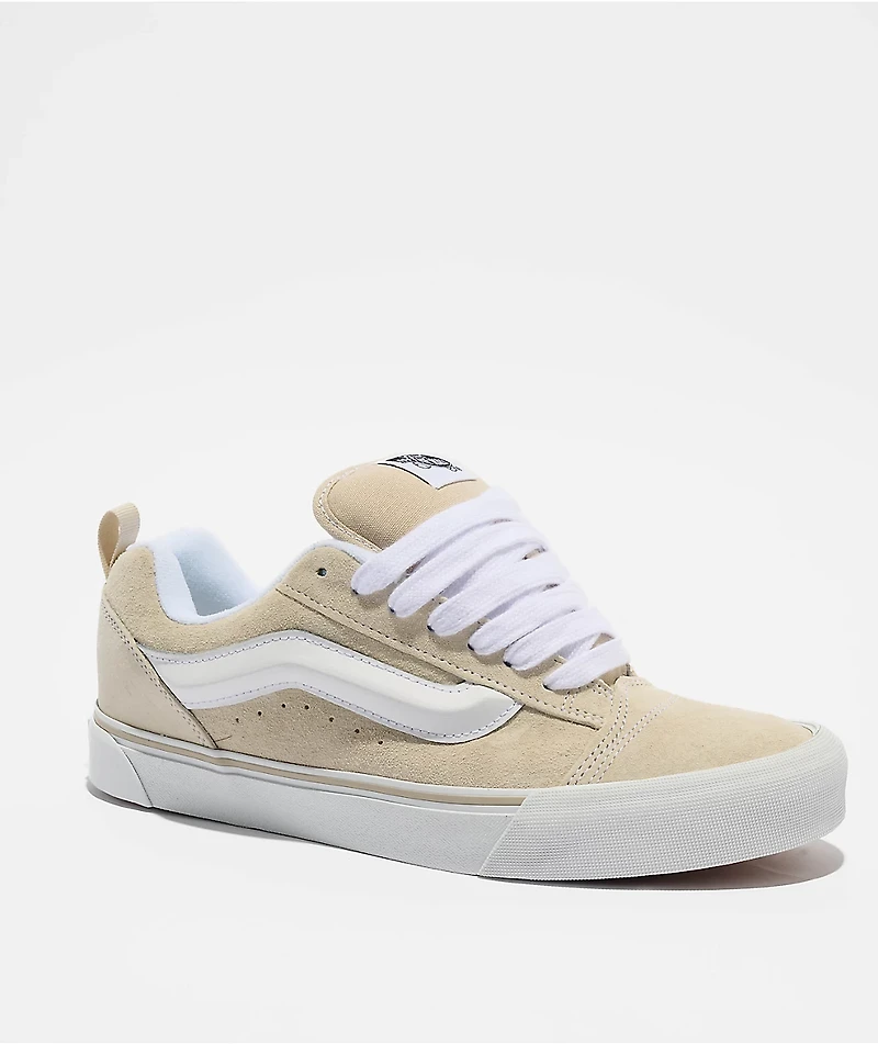 Vans Knu Skool Pig Suede Oatmeal Skate Shoes