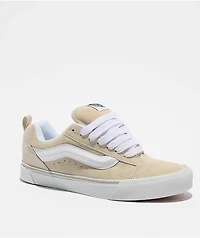 Vans Knu Skool Pig Suede Oatmeal Skate Shoes