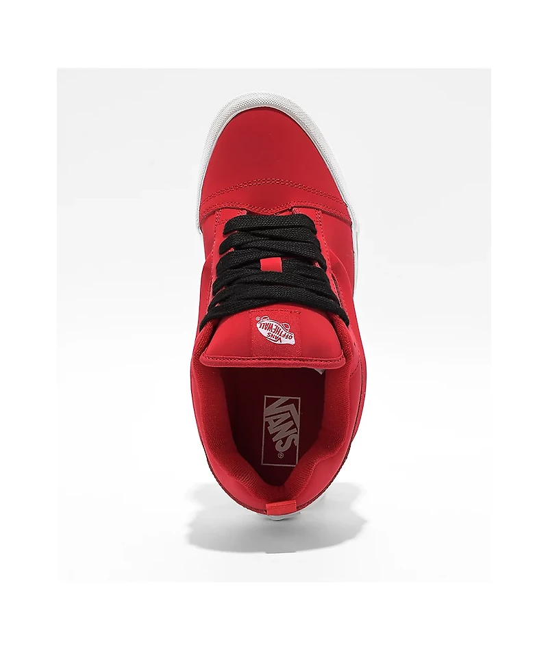 Vans Knu Skool Red & Black Skate Shoes