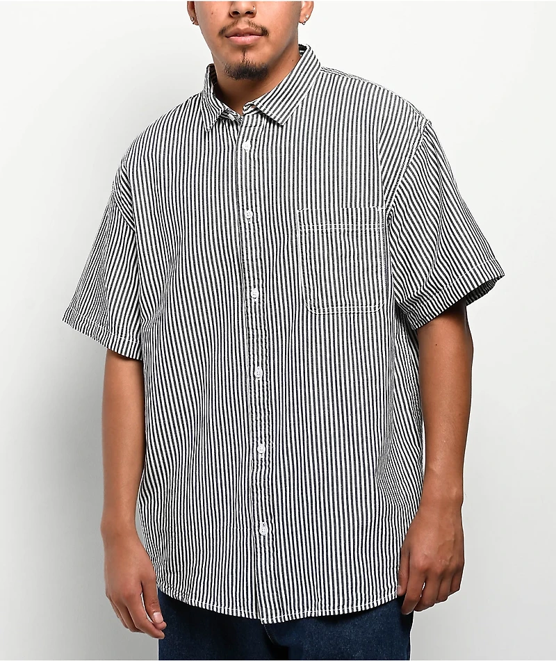 Vans Lawson White Stripe Short Sleeve Shirt