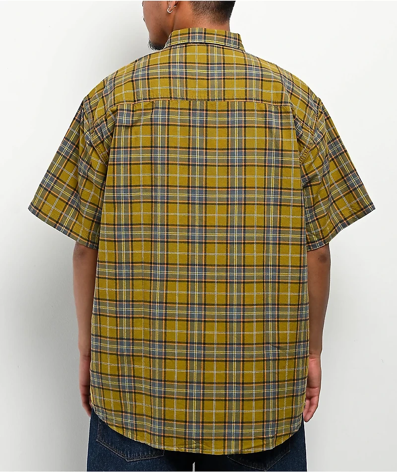 Vans Lawson Yellow Plaid Short Sleeve Shirt