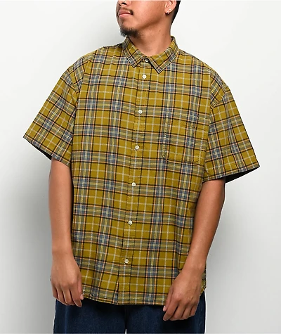Vans Lawson Yellow Plaid Short Sleeve Shirt