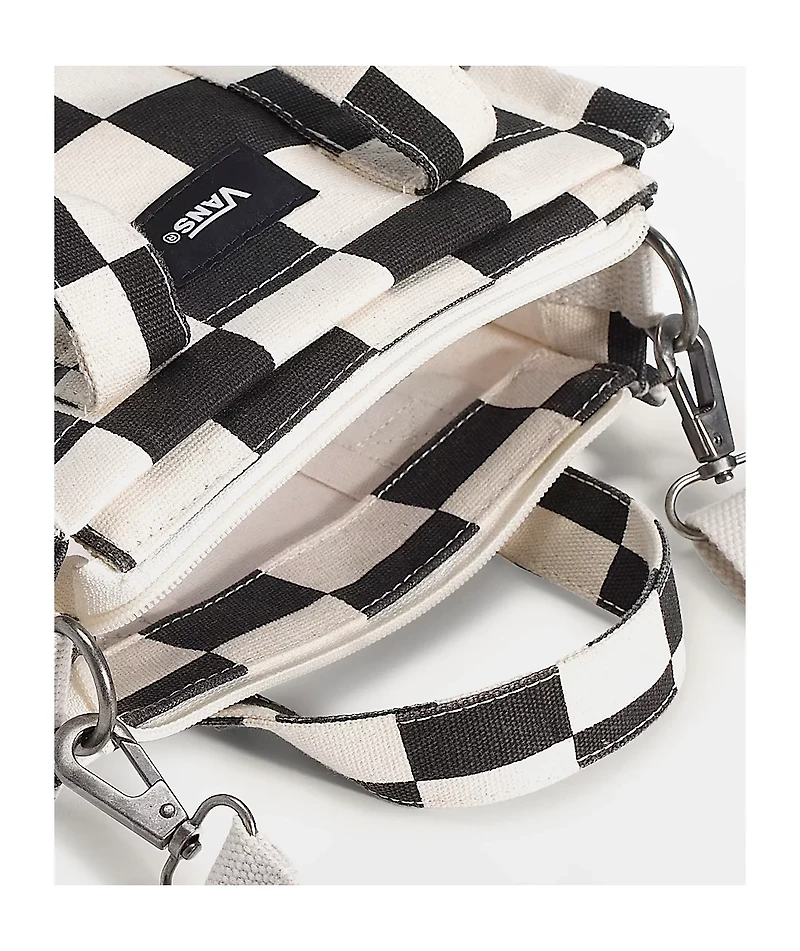 Vans Lil Pergs White & Black Checker Mini Tote Bag
