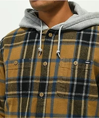 Vans Lopes Brown & Black Hooded Flannel Shirt