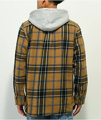 Vans Lopes Brown & Black Hooded Flannel Shirt