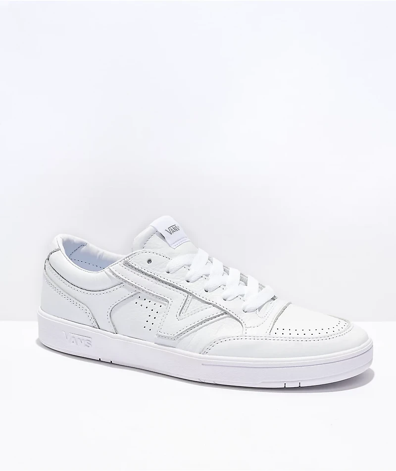 Vans Lowland ComfyCush Leather White Skate Shoes