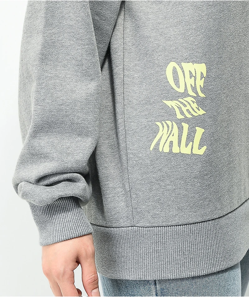 Vans Mascy Daze Heather Grey Oversized Crewneck Sweatshirt