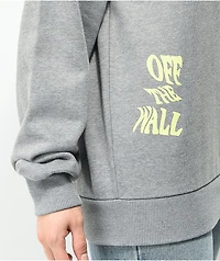 Vans Mascy Daze Heather Grey Oversized Crewneck Sweatshirt