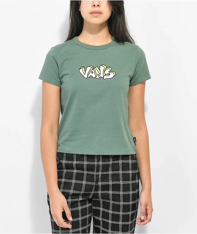 Vans Mini Skate Green Crop T-Shirt