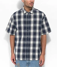 Vans Nick Michel Blue & White Checkered Short Sleeve Button Up Shirt