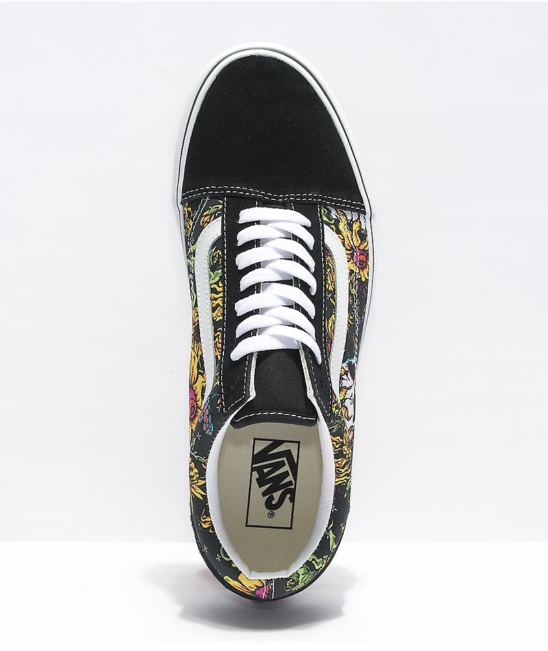 Vans Old Skool Beauty Skull Black & White Skate Shoes