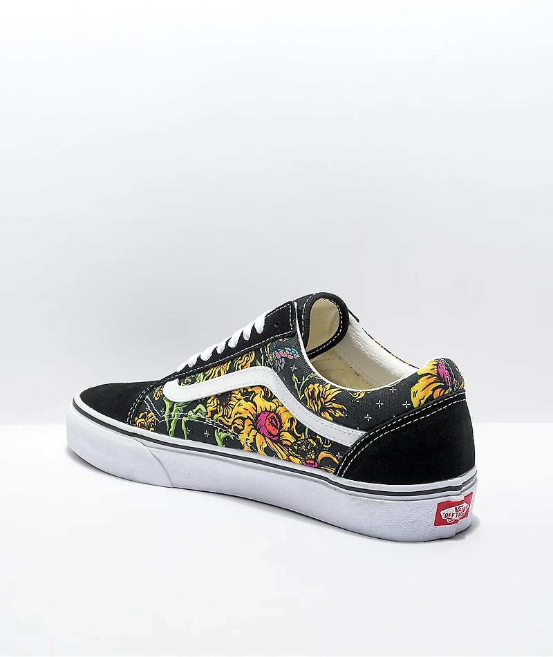 Vans Old Skool Beauty Skull Black & White Skate Shoes