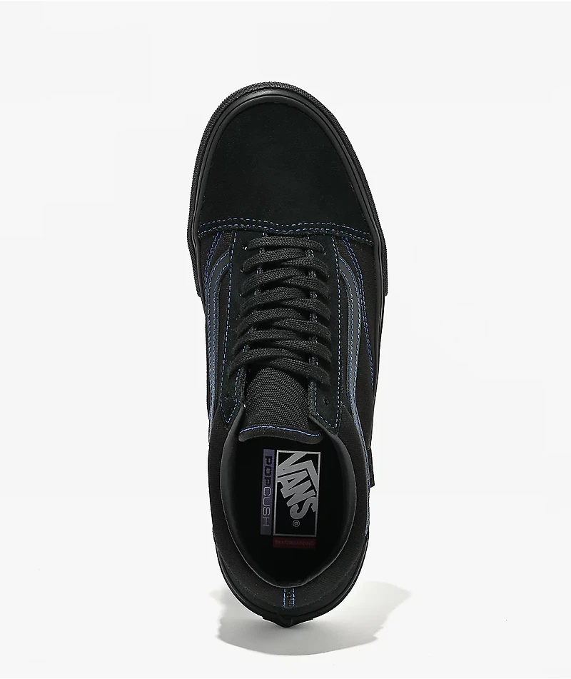 Vans Old Skool Black & Blue Skate Shoes