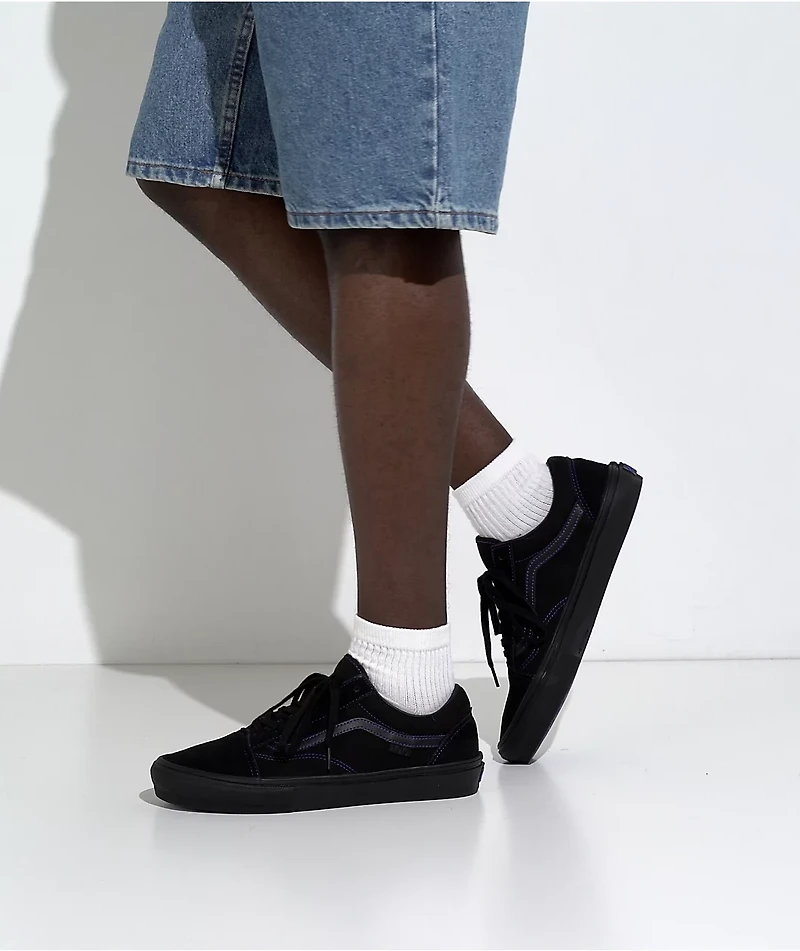 Vans Old Skool Black & Blue Skate Shoes