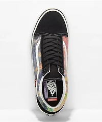 Vans Old Skool Black & Multi Tie Dye Terry Skate Shoes