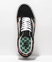 Vans Old Skool Black & Neon Skate Shoes