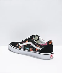 Vans Old Skool Black & Neon Skate Shoes