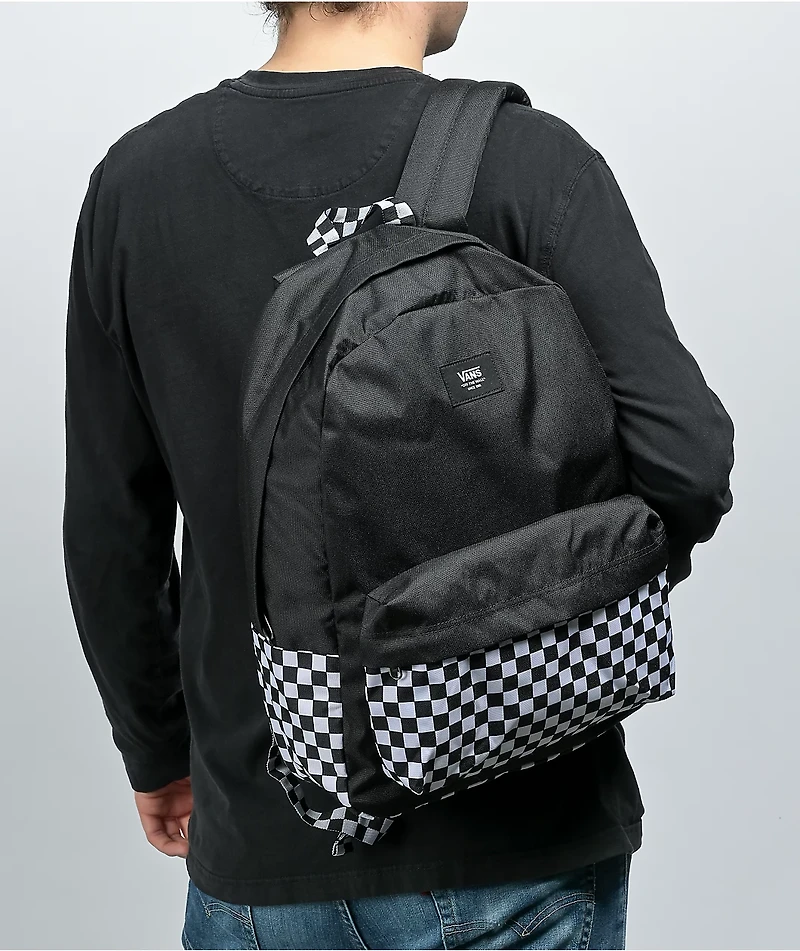 Vans Old Skool Black & White Checkerboard Backpack