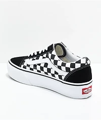 Vans Old Skool Black & White Checkered Platform Shoes