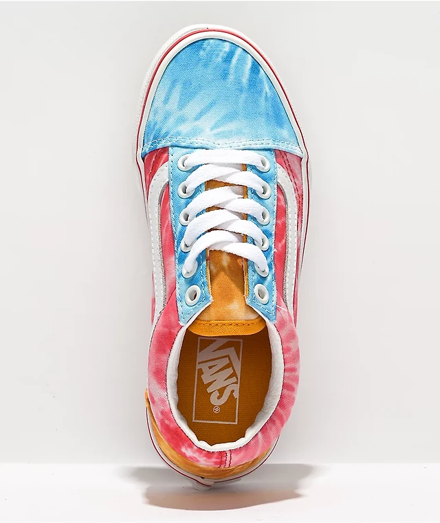 Vans Old Skool Blue, Pink Orange Tie Dye Skate Shoes at Hamilton