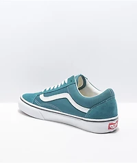 Vans Old Skool Blue Coral & White Skate Shoes