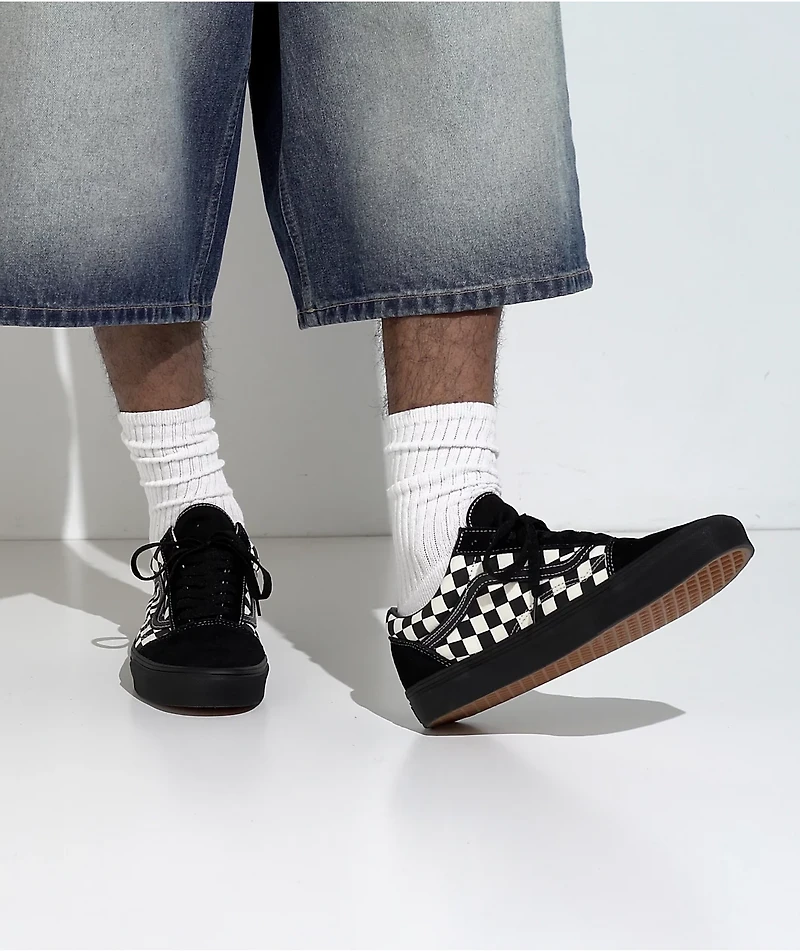 Vans Old Skool Checkerboard Black & White Skate Shoes