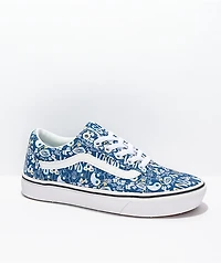 Vans Old Skool ComfyCush Blue Tie Dye Skate Shoes