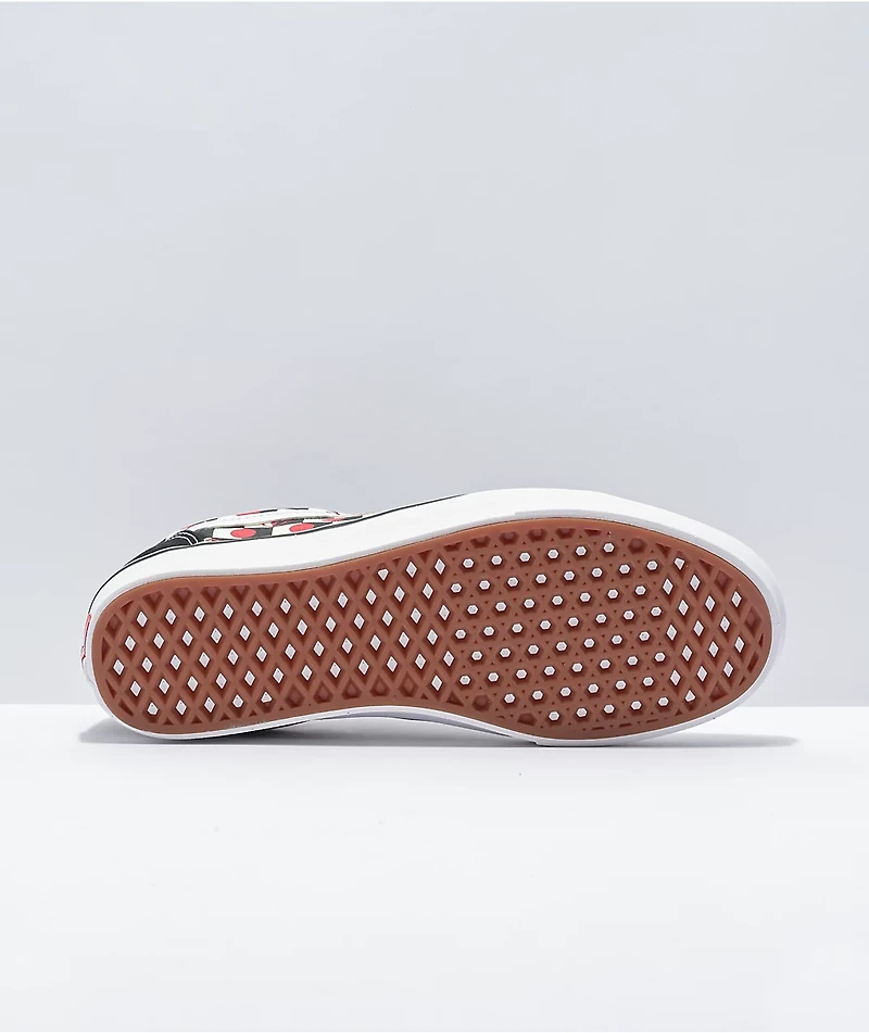 Vans Old Skool ComfyCush Drop V Black, White & Red Checkerboard Skate Shoes